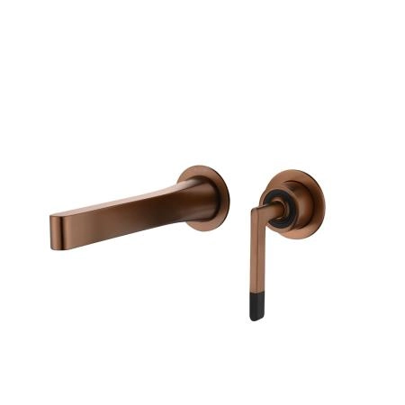 Смеситель Boheme Duo для раковины из стены 2х-позиционный COPPER BRUSHED 165-CB