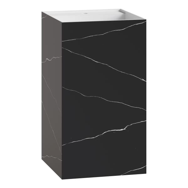 Раковина напольная Boheme Cube Corian 480*480*850 Nero Marquina 802-NM