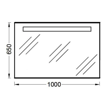 Зеркало Jacob Delafon EB1416-NF 100 см с подсветкой