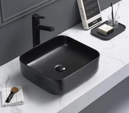 Раковина Ceramalux Серия NC 2106MB 38.5x38.5 на столешницу