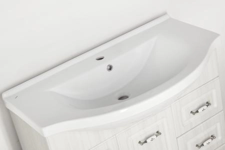 Тумба под раковину Style Line Elfante Олеандр-2 90 3 ящ Эльбрус 90, рельеф пастель