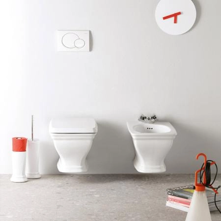 Artceram CIVITAS  Биде подвесное 36х54 см, с крепеж. с 1 отв под смес, цвет: белый