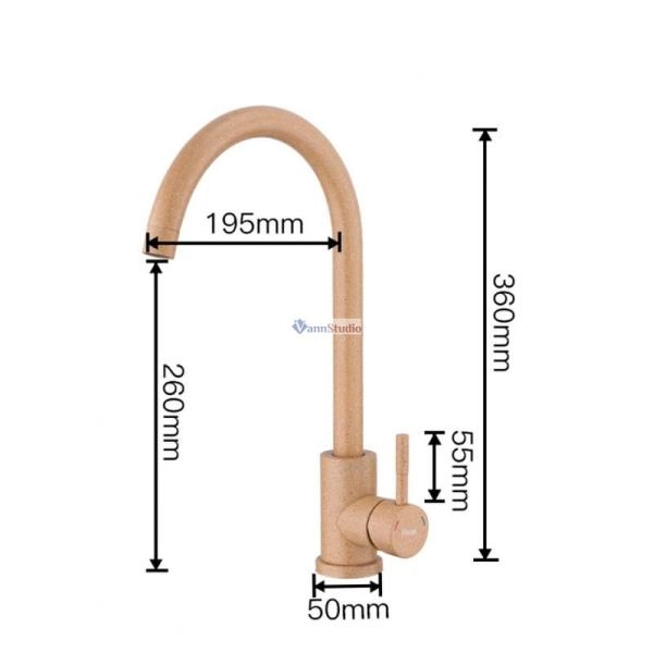 Смеситель для кухни Frap F40899-3 песочный