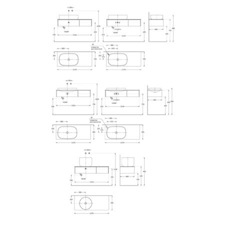 Тумба Kerama Marazzi MAGICA МАДЖИКА MA.120.2\VR.M подвесная 120, 2 ящика, венецианский красный матовый