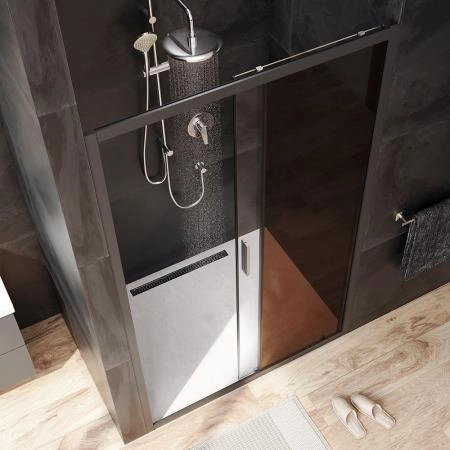 Дверь душевая в нишу AM.PM Gem W90G-120-1-195BBr прозрачное, бронзовое; профиль черный