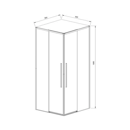 Душевой уголок Vincea Slim-N VSS-4SN900CL, 900*900, хром, стекло прозрачное