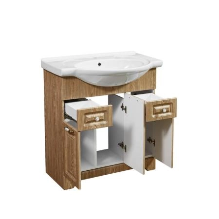 Тумба под умывальник Stella Polar Кармела 75, карпатская ель, Байкал 75