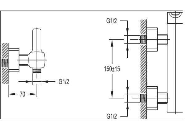 Смеситель CEZARES TESORO-D-01 для душа,хром