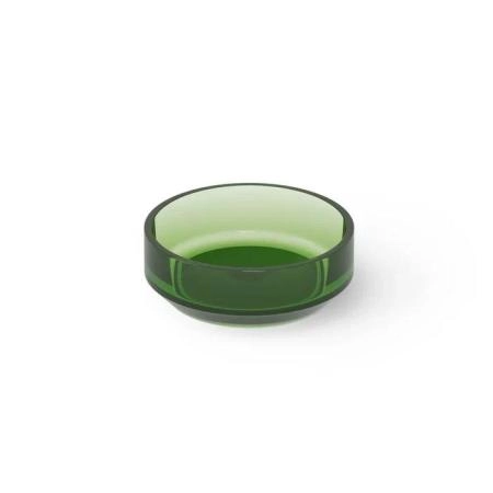 Dea Design Washbasins Раковина 43х43х15см., накладная, без отв., Glasstech, прозрачная смола, цвет: Emerald R3