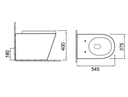 Унитаз напольный SantiLine SL-5020 безободковый сиденье микролифт