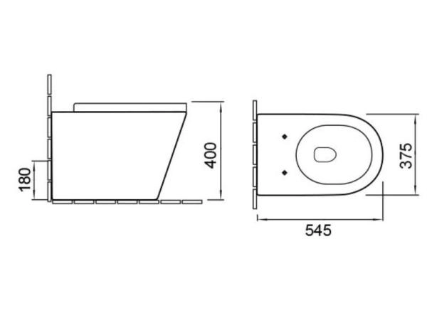 Унитаз напольный SantiLine SL-5020 безободковый сиденье микролифт