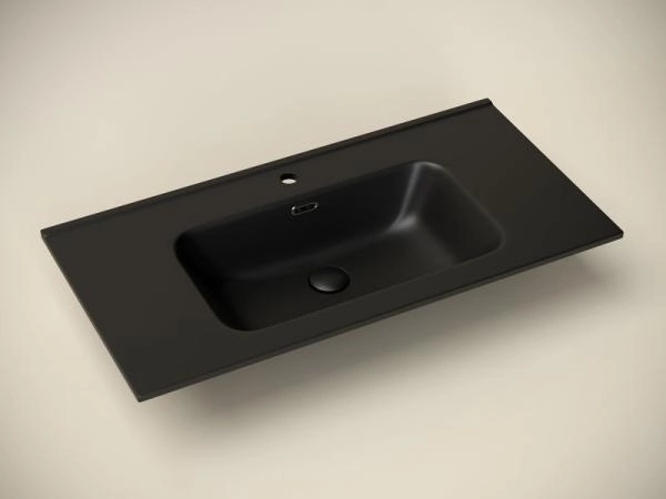 Умывальник накладной прямоугольный (цвет Черный Матовый) Element 910*465*180мм