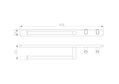 Кольцо для полотенец с 2 крючками WONZON & WOGHAND GRAFFITY, Брашированное золото (WW-9361-BG)