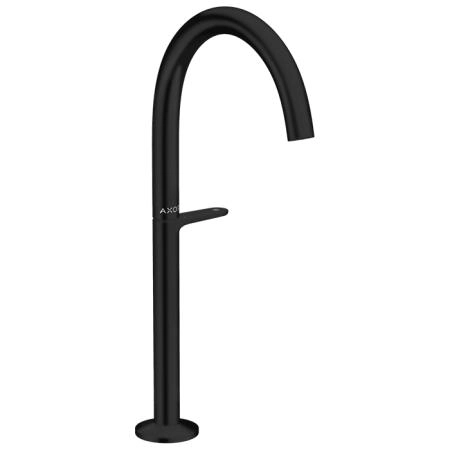 Axor One Смеситель для раковины, 1 отв., излив h260мм, Select, со сливом push-open, цвет: черный матовый