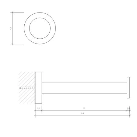Decor Walther Basic ERH Держатель запасного рулона подвесной, цвет: черный матовый