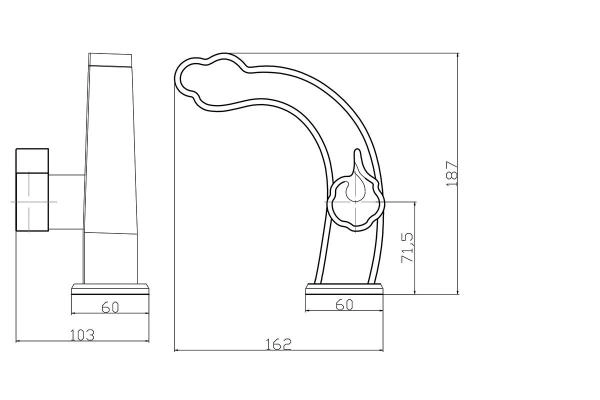 Смеситель для умывальника ZORG Zorg Antic (A 10129 BR) бронза