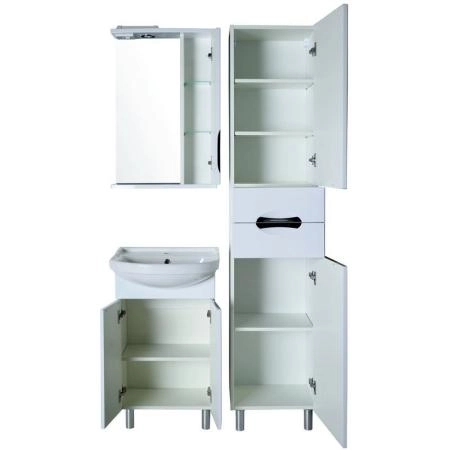 Тумба под раковину ASB-Mebel Мессина 500х415 мм цвет белый глянец напольная