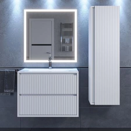 Тумба под раковину  Uperwood Next Premium подвесная, 70 см, белая, 2 ящика