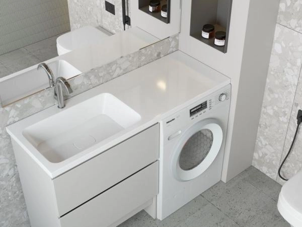 Раковина над стиральной машиной Madera Kamilla 130, левая