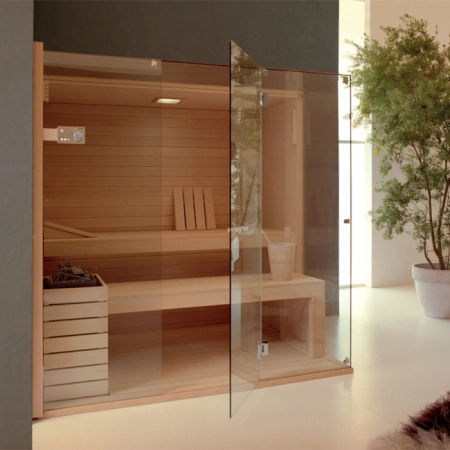 Effegibi Sky Corner 60 Сауна 200x150x201см., угловая DX, цвет: канадский хемлок