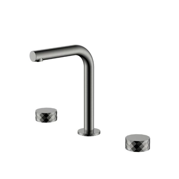 Смеситель на столешницу Boheme STICK DIAMOND на 3 отв. Shine Gun Metal 152-SGM.1