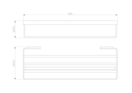 Полотенцедержатель с полкой WONZON & WOGHAND LOTTE, Брашированное золото (WW-8381A-BG)