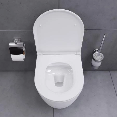 Унитаз подвесной безободковый Damixa Sirius DX86C1700SC с сиденьем микролифт белый