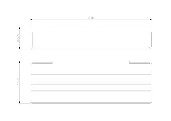 Полотенцедержатель с полкой WONZON & WOGHAND LOTTE, Темный графит (WW-8381A-BGM)