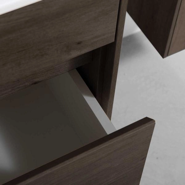 Тумба под раковину Vincea Chiara 800 подвесная, 1 выкатной ящик soft-close, R.Oak