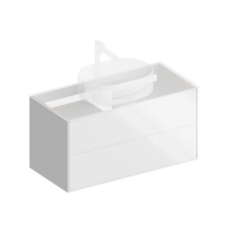 Тумба Kerama Marazzi PLAZA MODERN ПЛАЗА МОДЕРН PLB.M.100.2\WHT.V подвесная 100 белый 2 ящика