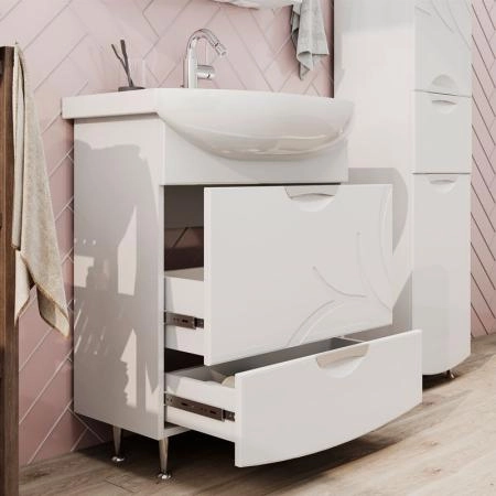 Тумба для ванной Volna Adel 60.2Y напольная (Балтика) раковина отдельно