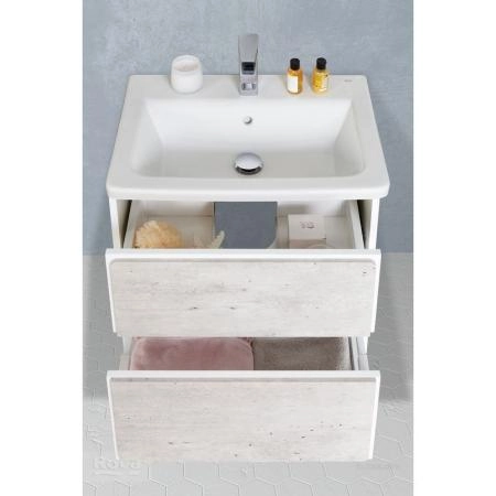 Тумба под раковину Roca Ronda 60 белый матовый/бетон ZRU9303002