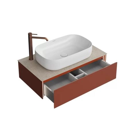 Тумба Kerama Marazzi MAGICA МАДЖИКА MA.90.1\VR.M подвесная 90, 1 ящик, венецианский красный матовый