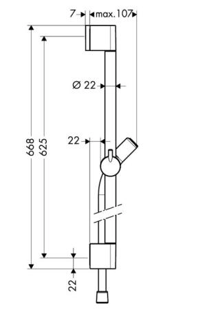 Hansgrohe Croma 27611000 Штанга для душа Unica C 0,65 м