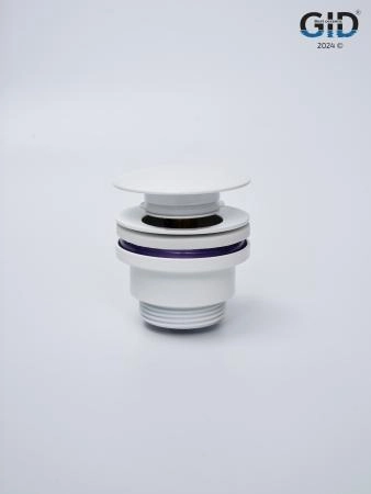 Донный клапан Gid универсальный G-60W 76606K белый 7x7x10