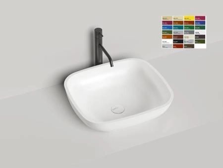 Раковина Salini GLORIA 08 S-Stone покраска RAL матовая 50x45 1102208MF накладная