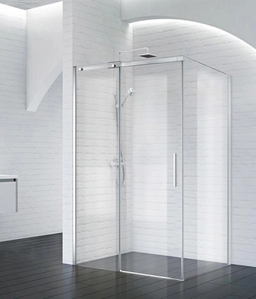 Душевой уголок BelBagno ACQUA 110x90 прозрачное стекло 8 мм профиль хром ACQUA-AH-1-110/90-C-Cr
