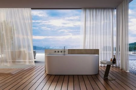 Акриловая ванна ABBER AB9494-1.7 пристенная цвет белый