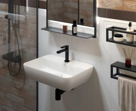 Раковина Kerama Marazzi PLAZA ПЛАЗА PLR.wb.55.02 подвесная 55, белая глянцевая