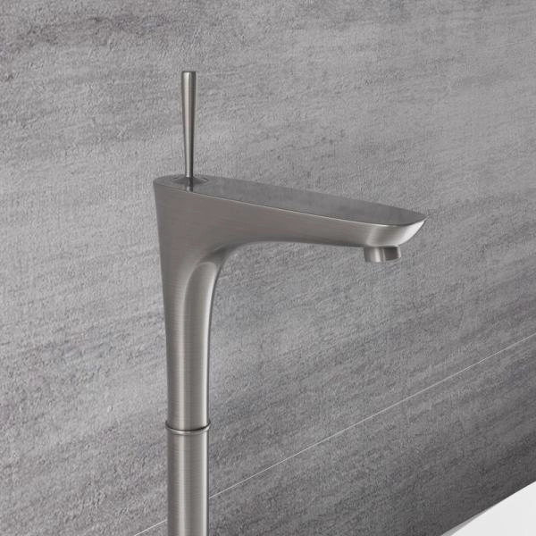 Смеситель напольный NT BAGNO NT47031A RINZO N для ванны никель матовый