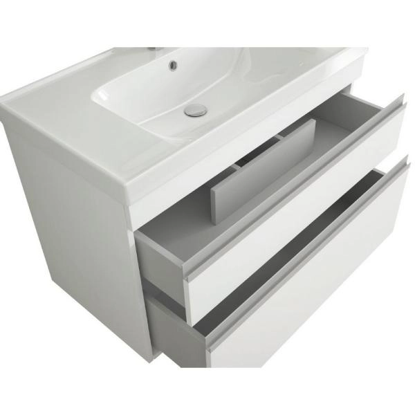 Тумба Dreja Eco Grace Plus 99.0904 60 см, белый лак, 2 ящ, под раковину