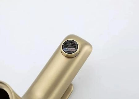 Смеситель для раковины Gappo G1048-3 Сатин золотой