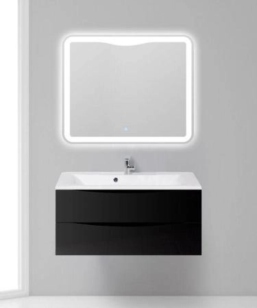 Тумба под раковину Belbagno MARINO Nero Lucido подвесная 1000x445x500 MARINO-1000-2C-SO-NL-P