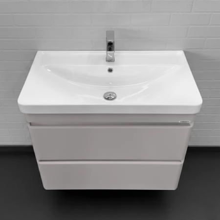 Тумба с раковиной Comforty Енисей-80П2 00-00022358CF подвесная серый шелк c раковиной 4480