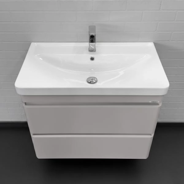 Тумба с раковиной Comforty Енисей-80П2 00-00022358CF подвесная серый шелк c раковиной 4480