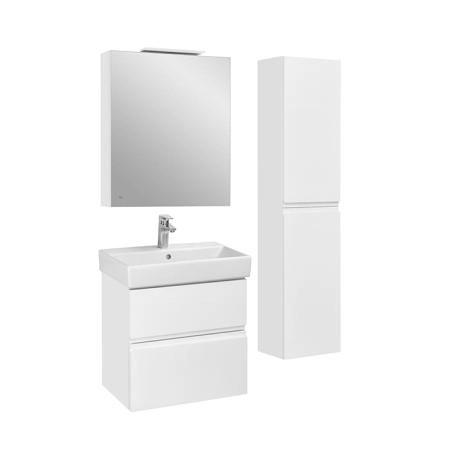 Roca Oleta Зеркальный шкаф 60х70см, DX, c LED-светильником, цвет: белый матовый