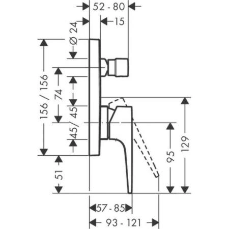 Hansgrohe 32546000 Metropol Смеситель для ванны, хром