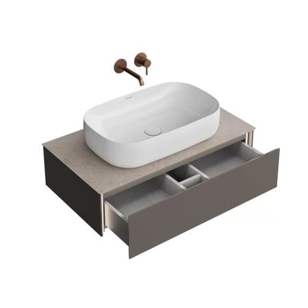 Тумба Kerama Marazzi MAGICA МАДЖИКА MA.90.1\EGR.M подвесная 90, 1 ящик, вечерний серый матовый