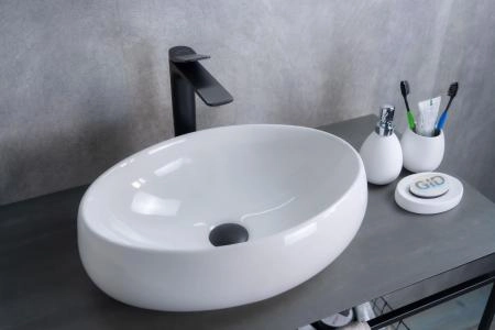 Раковина Gid N9030b 48x34 на столешницу белая