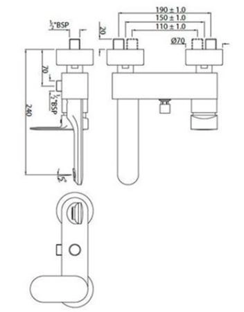 Смеситель для ванны Jaquar Opal-Prime OPP-CHR-15119PM хром